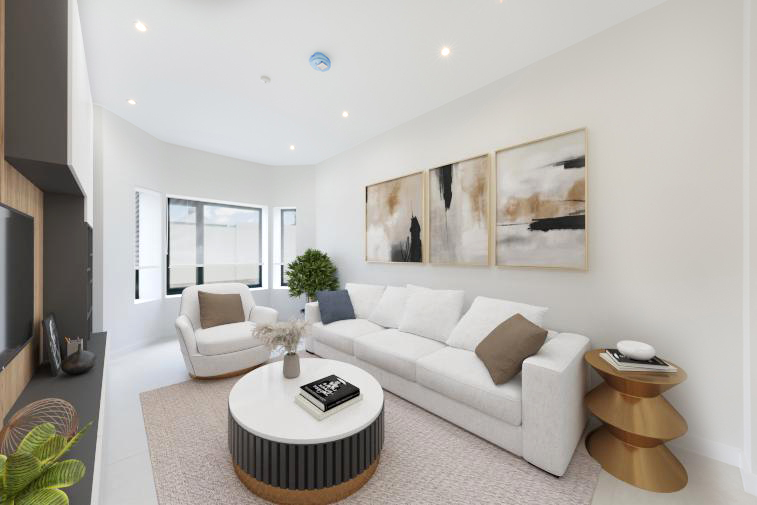 Living room staged